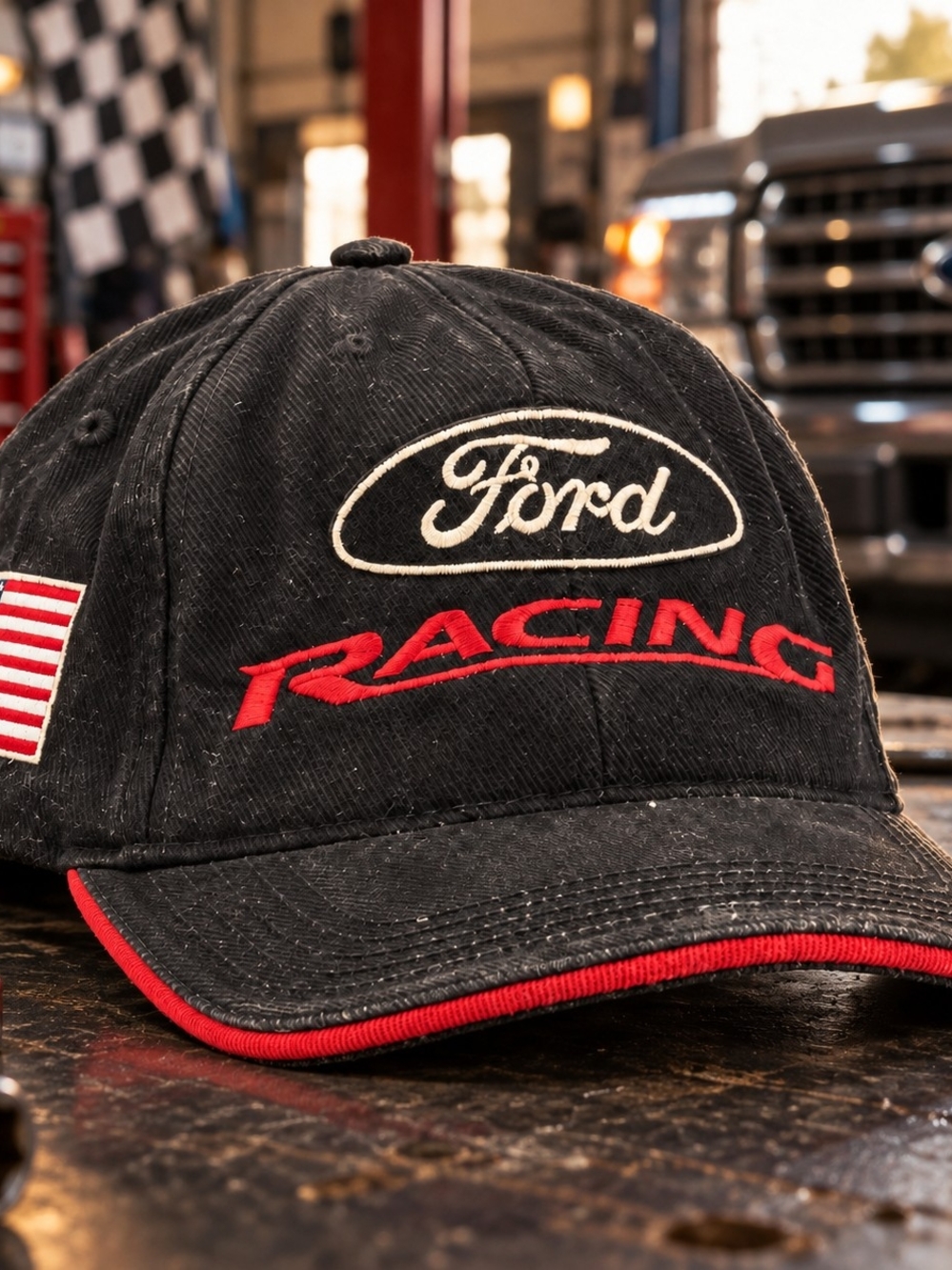 Ford Racing F-Series Black Red Adjustable Hat Winner’s Circle 2002